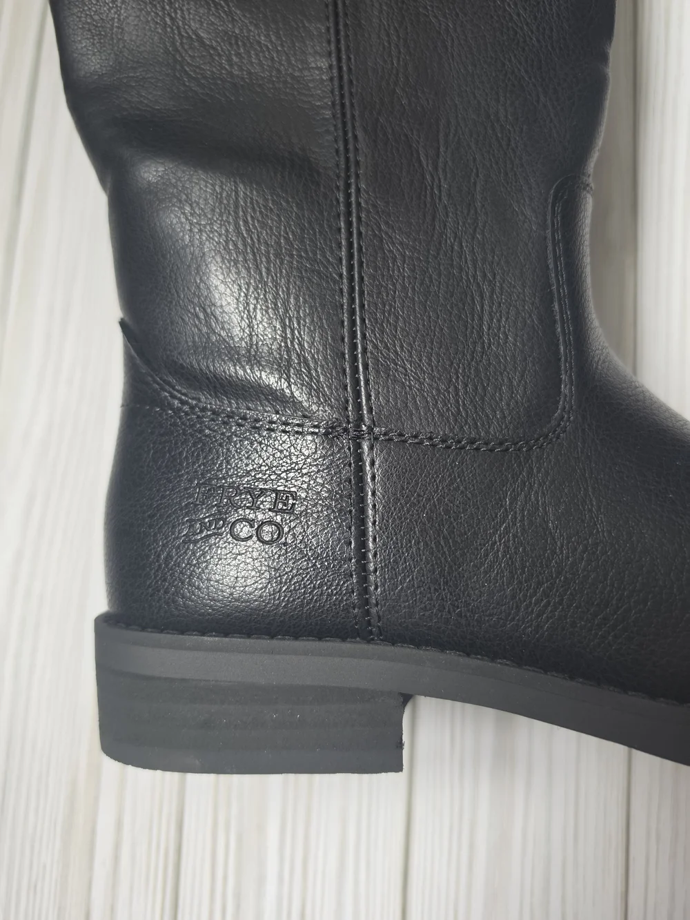 FRYE AND CO. Black Leather Over-the-Knee Riding Boots
